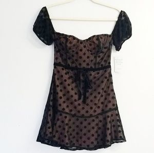 🍒NWT🍒 FL&L POLKA DOT STRAPLESS DRESS